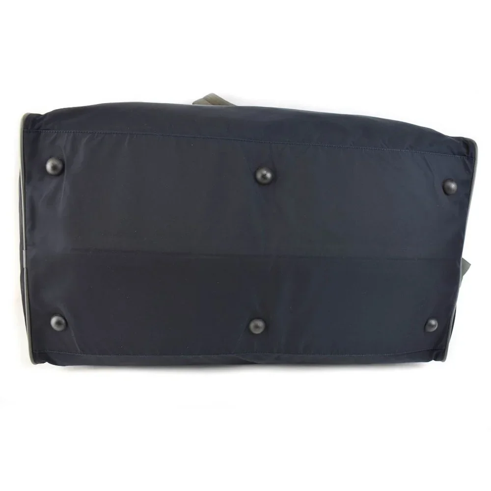 PRADA "Linea Rossa": Navy Blue, Tessuto Nylon & Logo Duffel/Weekender Bag (td) - Picture 8 of 13